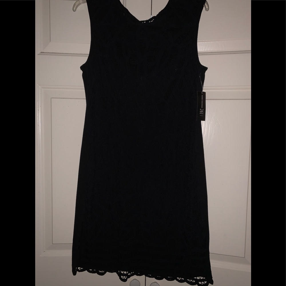 NWT INC black lace dress